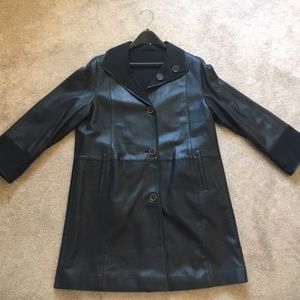 Ladie's Petite Size 14 - 100% Leather Coat - $200